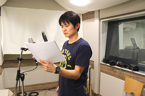下野紘さん収録中